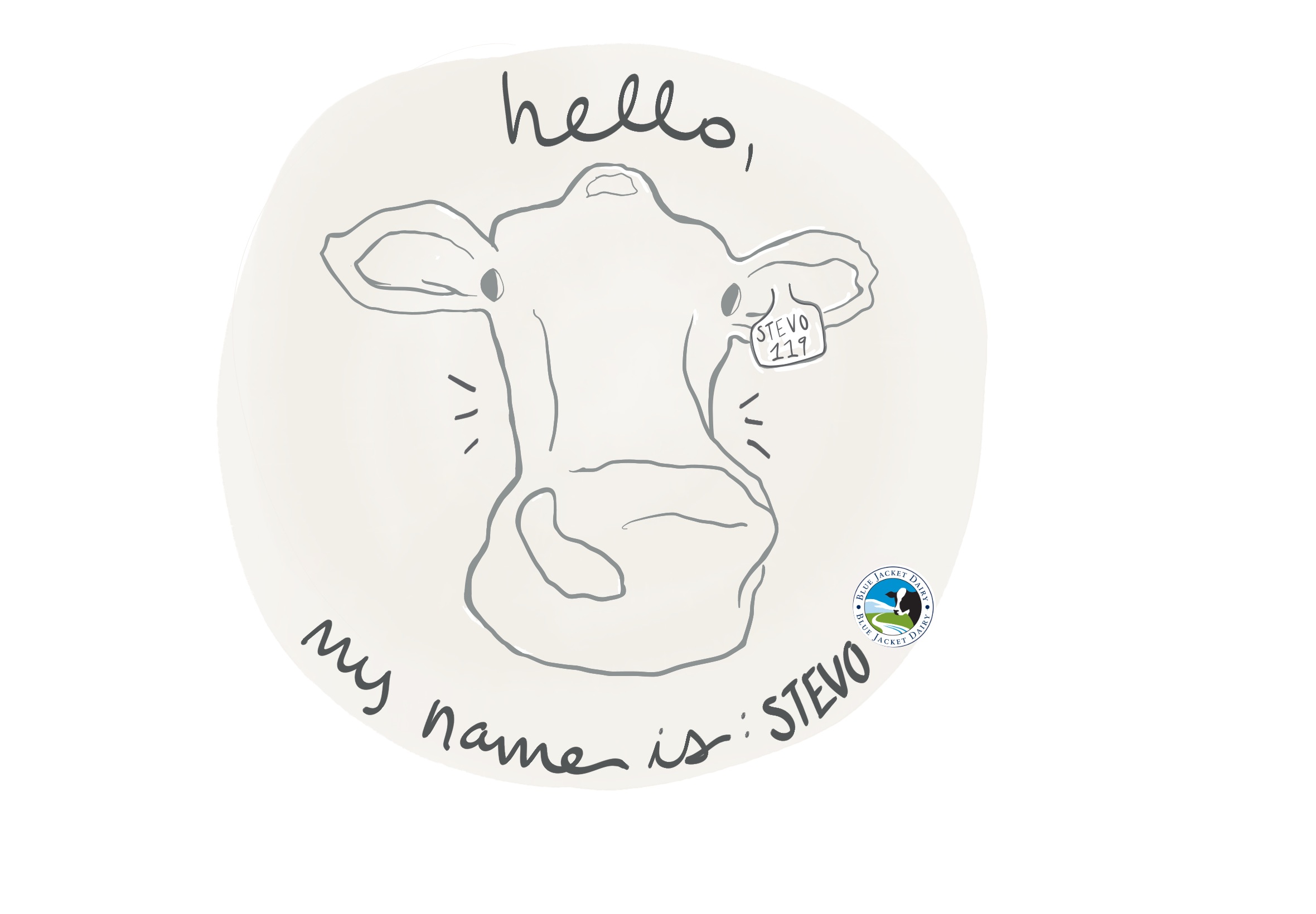 a sticker I made of my favorite cow